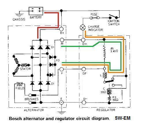 Sw Em 123gt Charging System Notes, Bosch Alternator Wiring Diagram