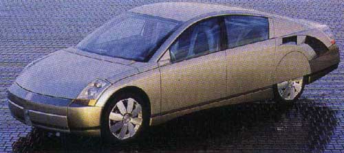 The GM Precept concept car ...someone has obviously been spiking the coffee at the GM design center with toxic waste.