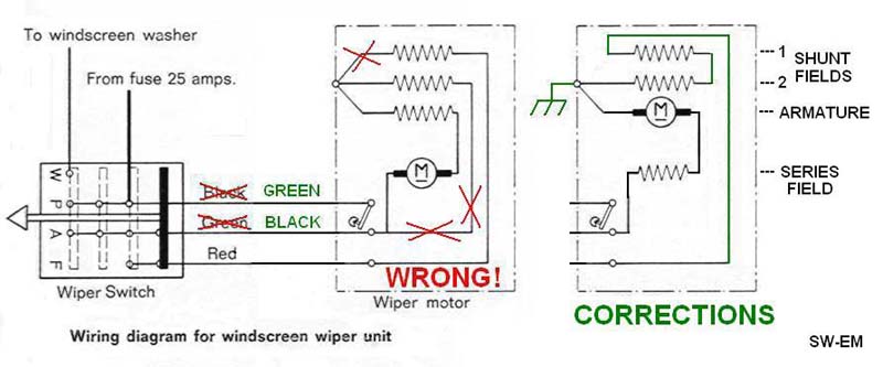 SW-EM Windshield Wiper Systems  Oe Brand Wiper Motor Vw Wiring Diagram    Sw-Em